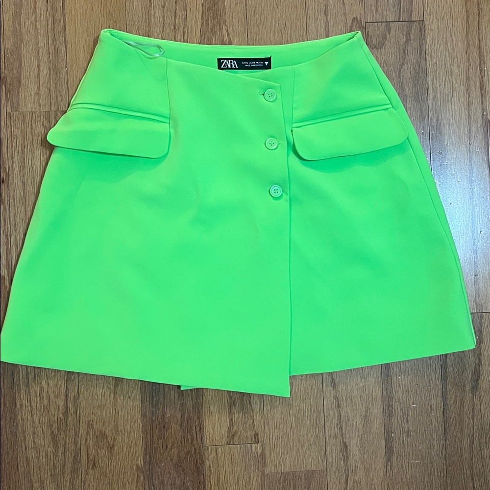 Zara Bright Lime Skirt